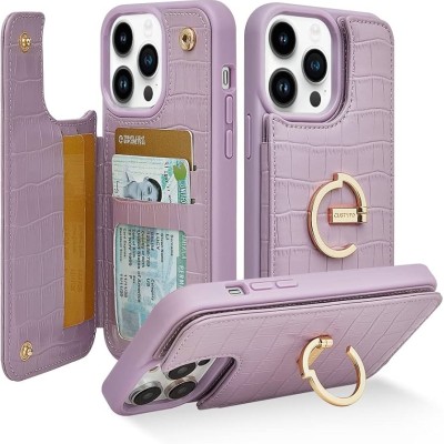 For Apple iPhone 14 6.1" ELEGANT Wallet Case ID Money Holder Case Cover - Lavender