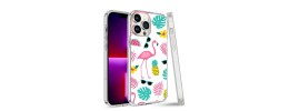 For Apple iPhone 14 6.1" Exotic ShockProof Design Hybrid Case Cover - Exotic Flamingo