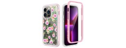 For Apple iPhone 14 6.1" Exotic ShockProof Design Hybrid Case Cover - Floral Bouquet