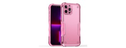 For Apple iPhone 14 6.1" Exquisite Tough Shockproof Hybrid Case Cover - Pink