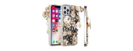 For Apple iPhone 14 6.1" Full Diamond with Ornaments Case Cover - Ultimate Multi Ornament Black