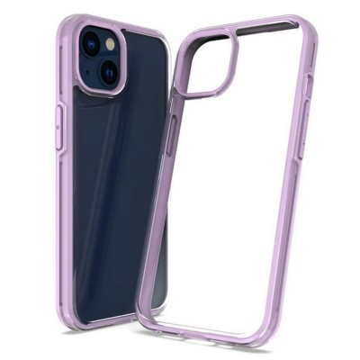 For Apple iPhone 14 6.1" Fusion Transparent Clear Hybrid Case Cover - Purple