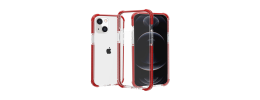 For Apple iPhone 14 6.1" Fusion Transparent Clear Hybrid Case Cover - Red