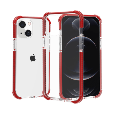 For Apple iPhone 14 6.1" Fusion Transparent Clear Hybrid Case Cover - Red