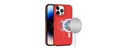 For Apple iPhone 14 6.1" Grip [Magneti Circle] Metal Shockproof Hybrid - Red
