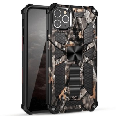 For Apple iPhone 14 6.1" Machine Design Magnetic Kickstand Case Cover - Camo Army