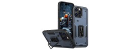 For Apple iPhone 14 6.1" Machine Design Magnetic Kickstand Case Cover - Camo Green
