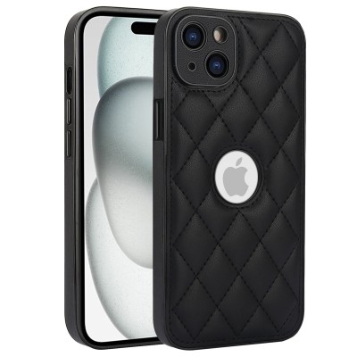 For Apple iPhone 14 6.1" PU Leather Window Flap Case with Cover - Black