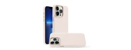 For Apple iPhone 14 6.1" Premium LIQUID Silicone with Metal Buttons and Camera Edges Case Cover - Beige