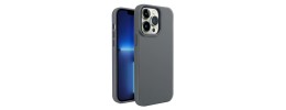 For Apple iPhone 14 6.1" Premium LIQUID Silicone with Metal Buttons and Camera Edges Case Cover - Grey