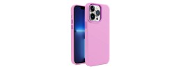 For Apple iPhone 14 6.1" Premium LIQUID Silicone with Metal Buttons and Camera Edges Case Cover - Pink