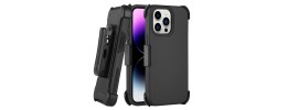 For Apple iPhone 14 6.1" Rank Tough Strong Modern Fused Hybrid Case Cover - Black