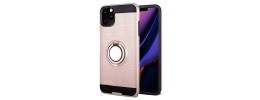 For Apple iPhone 14 6.1" Rockstar Machine Magnet Mount Friendly Kickstand Case Cover - Black/Dark Purple