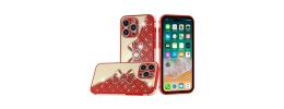 For Apple iPhone 14 6.1" SPLENDID Glitter BOW Design TPU Case Cover - Red