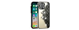 For Apple iPhone 14 6.1" SPLENDID Glitter Butterfly Design TPU Case Cover - Midnight Green
