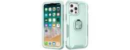 For Apple iPhone 14 6.1" Superior 3in1 Magnetic Ring Stand Case Cover - Teal