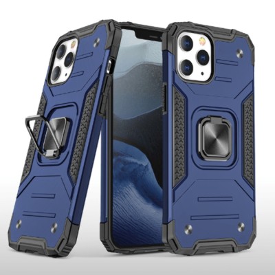 For Apple iPhone 14 6.1" Thunder Kickstand Hybrid Case Cover - Blue