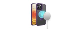 For Apple iPhone 14 6.1" Well Protective Magentic Ring Stand Camera Protective Cover Case - Purple