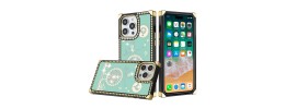 For Apple iPhone 14 6.1" Passion Square Hearts WindMill Love Balloon Fun Case Cover - Teal