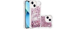 For Apple iPhone 14 6.1" Twinkle Liquid Glitter 3in1 Hybrid Case Cover - Rose Gold