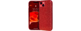 For Apple iPhone 14 6.1" Twinkle Liquid Glitter 3in1 Hybrid Case Cover - Red