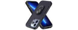 For Apple iPhone 14 PRO 6.1" Commando Holster Kickstand Hybrid Tough Case Cover - Navy Blue/Black