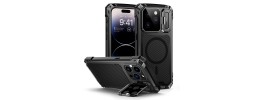 For Apple iPhone 14 PRO 6.1" Alien Design Shockproof Kickstand Magnetic Hybrid Case Cover - Black