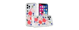 For Apple iPhone 14 PRO 6.1" Beautiful 3in1 Floral Epoxy Design Hybrid Case Cover - C