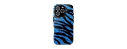 For Apple iPhone 14 PRO 6.1" Bling Animal Design Glitter Hybrid Case Case - Black Zebra