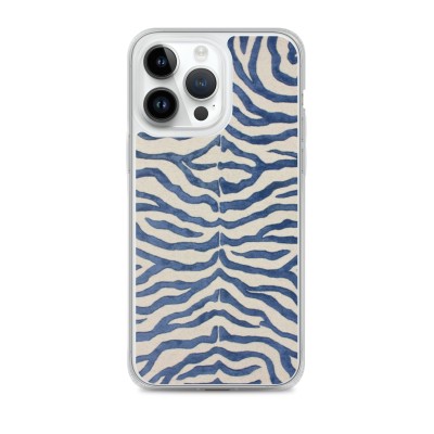 For Apple iPhone 14 PRO 6.1" Bling Animal Design Glitter Hybrid Case Case - Blue Zebra