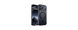 For Apple iPhone 14 PRO 6.1" CROSS Design Ultra Thick 3.0mm Transparent ShockProof Hybrid Case Cover - Black
