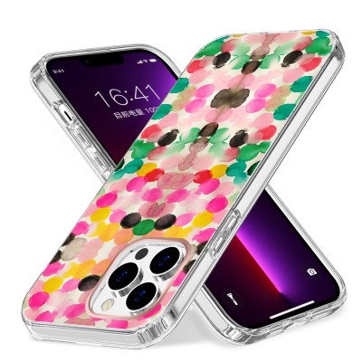 For Apple iPhone 14 PRO 6.1" Creative Design Hybrid Cover Case - C