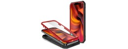 For Apple iPhone 14 PRO 6.1" DISCOVER Ring Stand Hybrid With Slide Camera Cover Case - Red