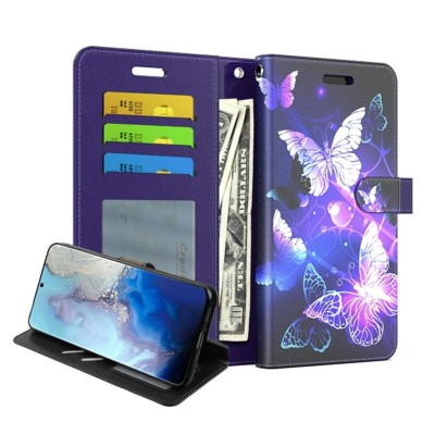 For Apple iPhone 14 PRO 6.1" ELEGANT Wallet Case ID Money Holder Case Cover - Lavender