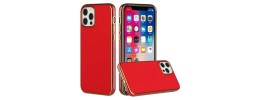 For Apple iPhone 14 PRO 6.1" Electroplated Fashion Solid Color TPU Case Cover - Red