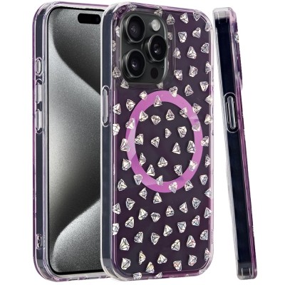 For Apple iPhone 14 PRO 6.1" Exotic ShockProof Design Hybrid Case Cover - Exotic Floral