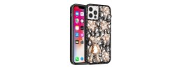 For Apple iPhone 14 PRO 6.1" Full Diamond with Ornaments Hard TPU Case Cover - Silver Panda Floral