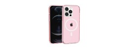 For Apple iPhone 14 PRO 6.1" Glitter Ultra Thick 3mm Transparent Hybrid Case Cover - Pink
