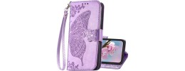 For Apple iPhone 14 PRO 6.1" Luxury Wallet Card ID Zipper Money Holder Case Cover - Lavender