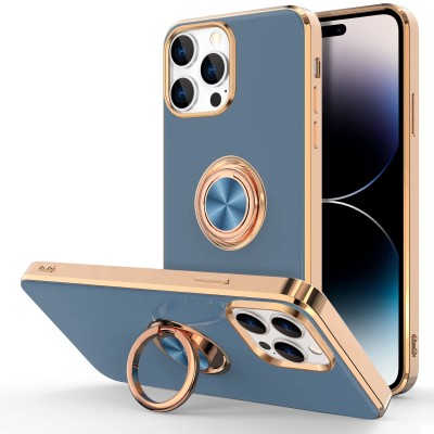For Apple iPhone 14 PRO 6.1" Machine Magnetic Kickstand Case Cover - Rose Gold