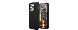 For Apple iPhone 14 PRO 6.1" PU Leather Window Flap Case with Cover - Black