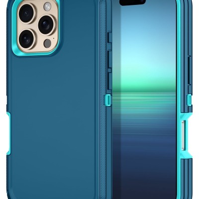 For Apple iPhone 14 PRO 6.1" ROCK Solid Tough Shockproof Ultimate Hybrid Case Cover - Color Combination H