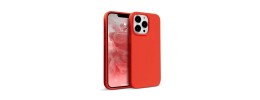 For Apple iPhone 14 PRO 6.1" Thick Diamond Design Edged Colorful Buttons Hybrid Case Cover - Clear/Red
