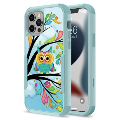 For Apple iPhone 14 PRO 6.1" Tough Anti-Slip Hybrid Case Cover - Owl