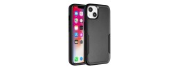 For Apple iPhone 14 PRO 6.1" Tough Strong Dual Layer Flat Hybrid Case Cover - Black