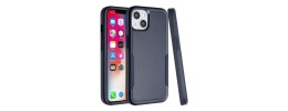 For Apple iPhone 14 PRO 6.1" Tough Strong Dual Layer Flat Hybrid Case Cover - Blue