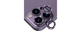 For Apple iPhone 14 PRO 6.1"/iPhone 14 PRO MAX 6.7" Diamond Bling Camera Lens Full Tempered Glass - Purple