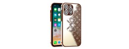 For Apple iPhone 14 PRO 6.1" SPLENDID Glitter BOW Design TPU Case Cover - Brown