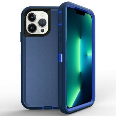 For Apple iPhone 14 PRO MAX 6.7" Absolute Thick Tough Hybrid Case Cover - Blue