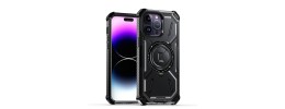 For Apple iPhone 14 PRO MAX 6.7" Aligned [Magnetic Circle] Kickstand Tough Strong ShockProof Hybrid - Black